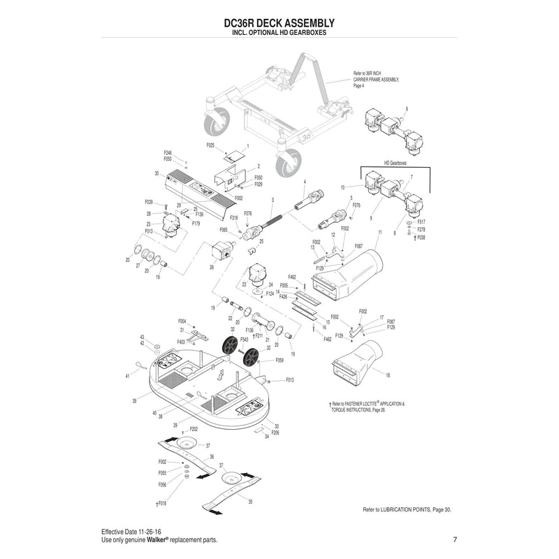 DC36R DECK ASSEMBLY