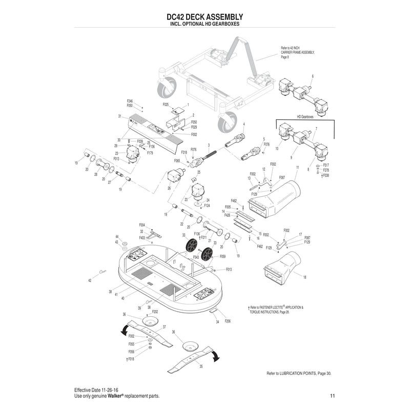 DC42 DECK ASSEMBLY