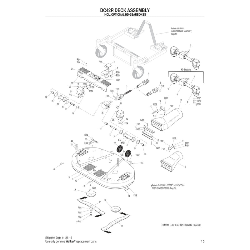 DC42R DECK ASSEMBLY