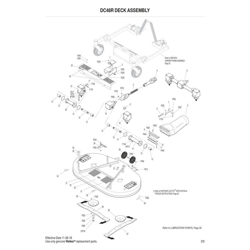 DC48R DECK ASSEMBLY