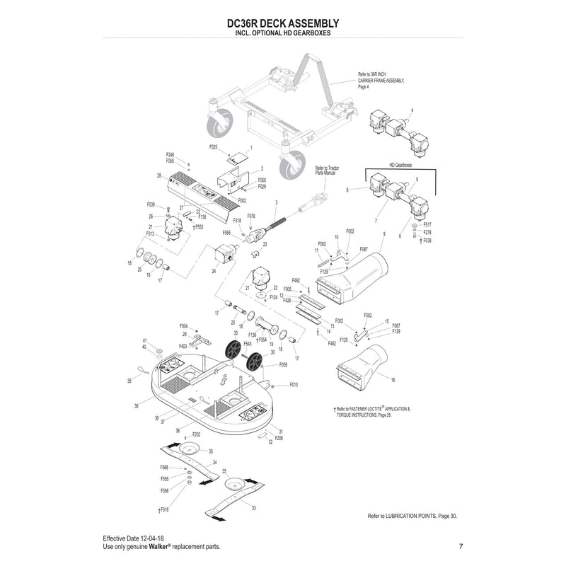 DC36R DECK ASSEMBLY