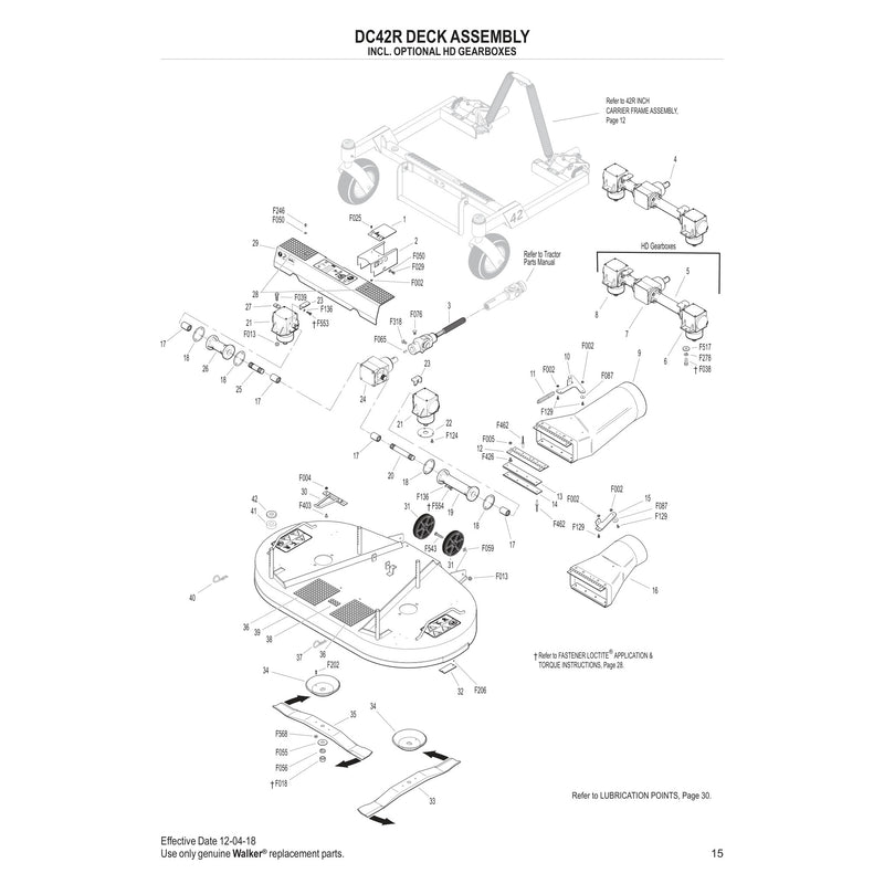DC42R DECK ASSEMBLY