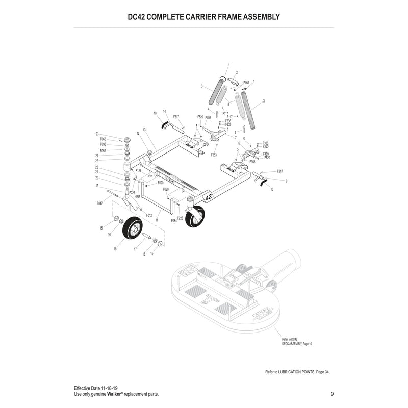 DC42 COMPLETE CARRIER FRAME ASSEMBLY