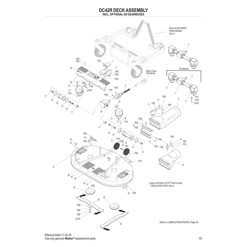 DC42R DECK ASSEMBLY