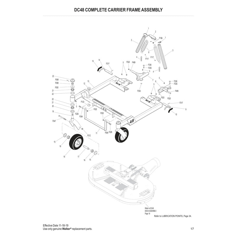 DC48 COMPLETE CARRIER FRAME ASSEMBLY