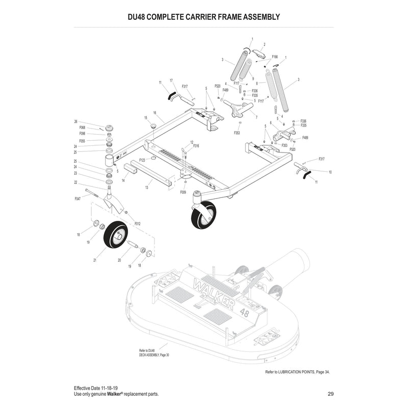 DU48 COMPLETE CARRIER FRAME ASSEMBLY