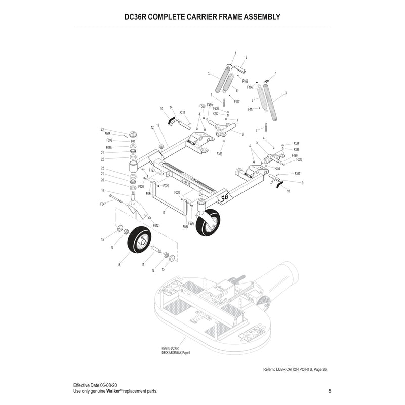 DC36R COMPLETE CARRIER FRAME ASSEMBLY