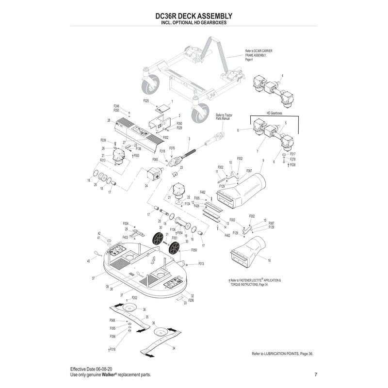 DC36R DECK ASSEMBLY
