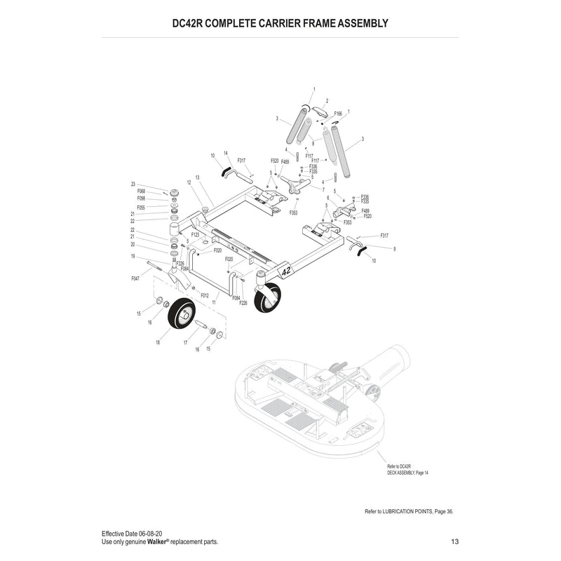 DC42R COMPLETE CARRIER FRAME ASSEMBLY