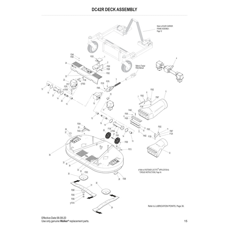 DC42R DECK ASSEMBLY