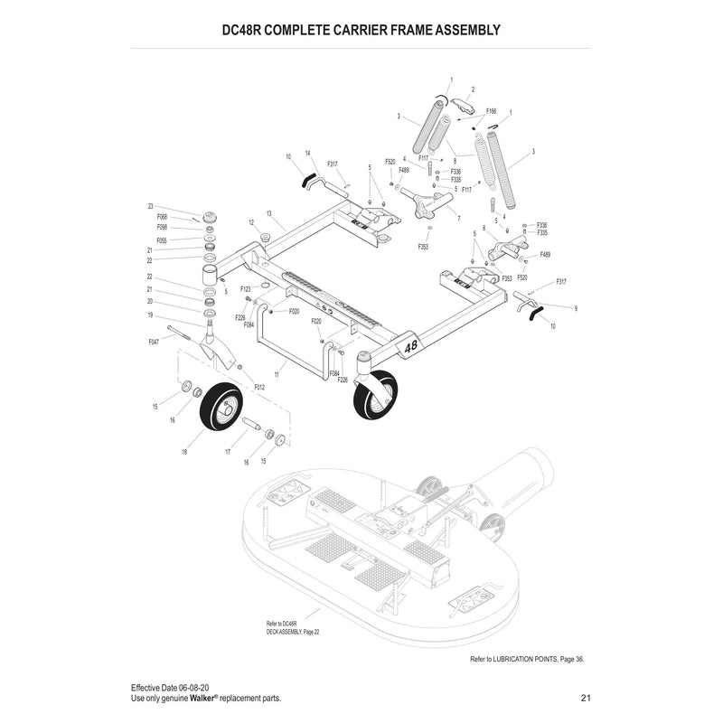 DC48R COMPLETE CARRIER FRAME ASSEMBLY
