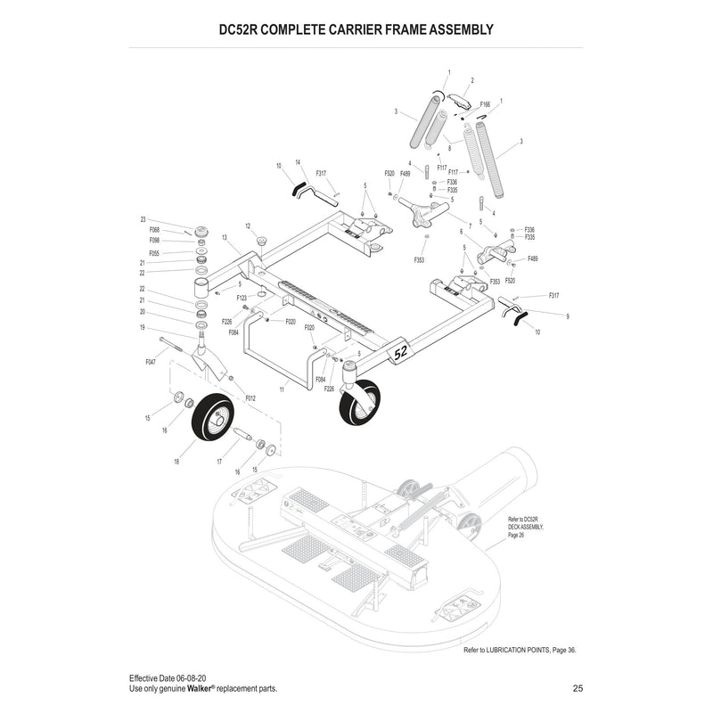 DC52R COMPLETE CARRIER FRAME ASSEMBLY