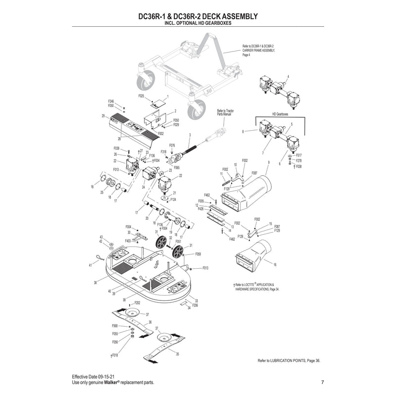 DC36R 1 DC36R 2 DECK ASSEMBLY