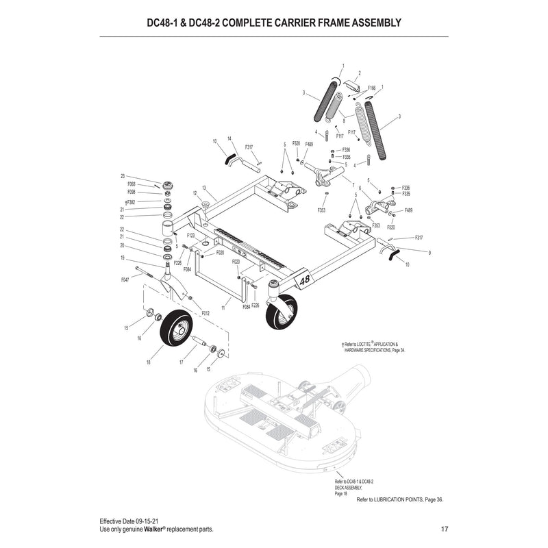 DC48 1 DC48 2 COMPLETE CARRIER FRAME ASSEMBLY