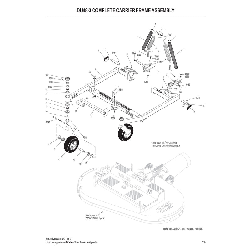 DU48 3 COMPLETE CARRIER FRAME ASSEMBLY
