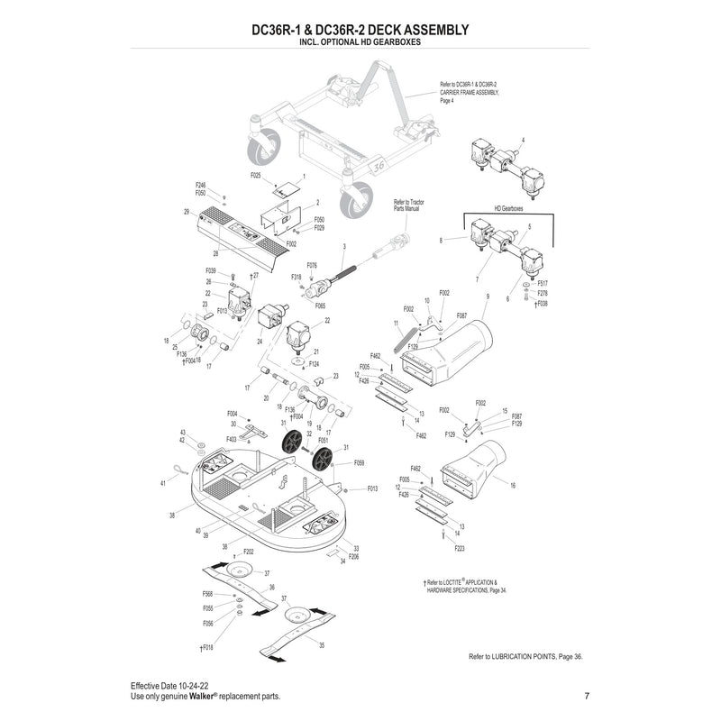 DC36R 1 DC36R 2 DECK ASSEMBLY