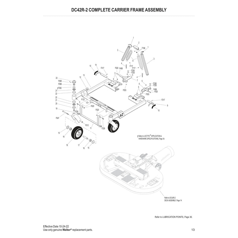 DC42R 2 COMPLETE CARRIER FRAME ASSEMBLY