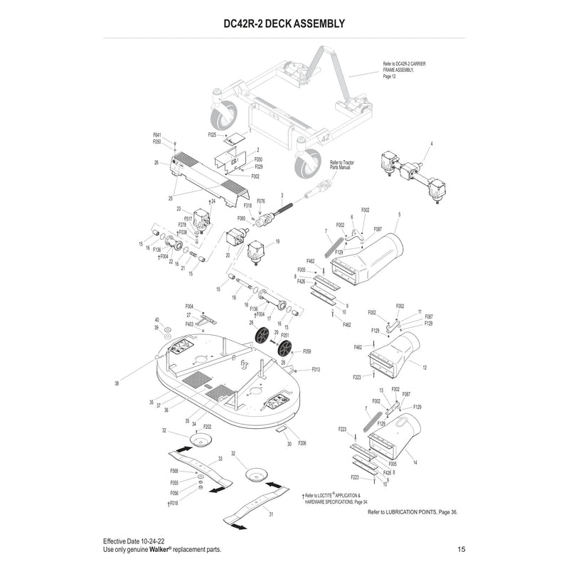 DC42R 2 DECK ASSEMBLY