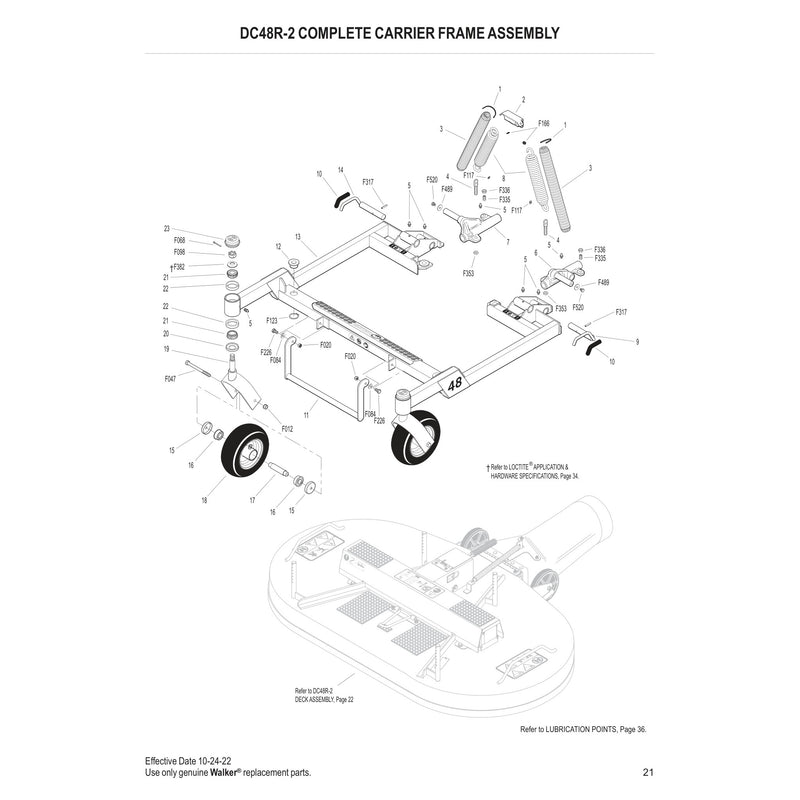 DC48R 2 COMPLETE CARRIER FRAME ASSEMBLY