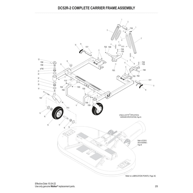 DC52R 2 COMPLETE CARRIER FRAME ASSEMBLY