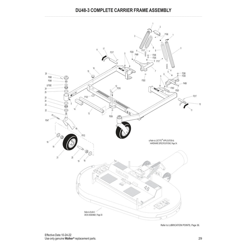DU48 3 COMPLETE CARRIER FRAME ASSEMBLY