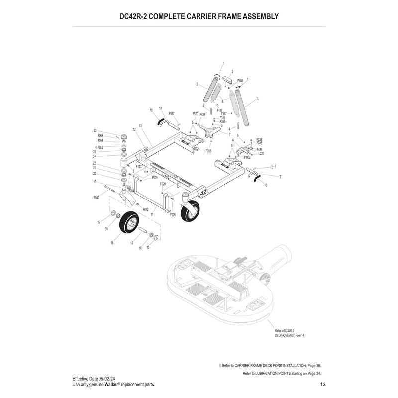 DC42R 2 COMPLETE CARRIER FRAME ASSEMBLY