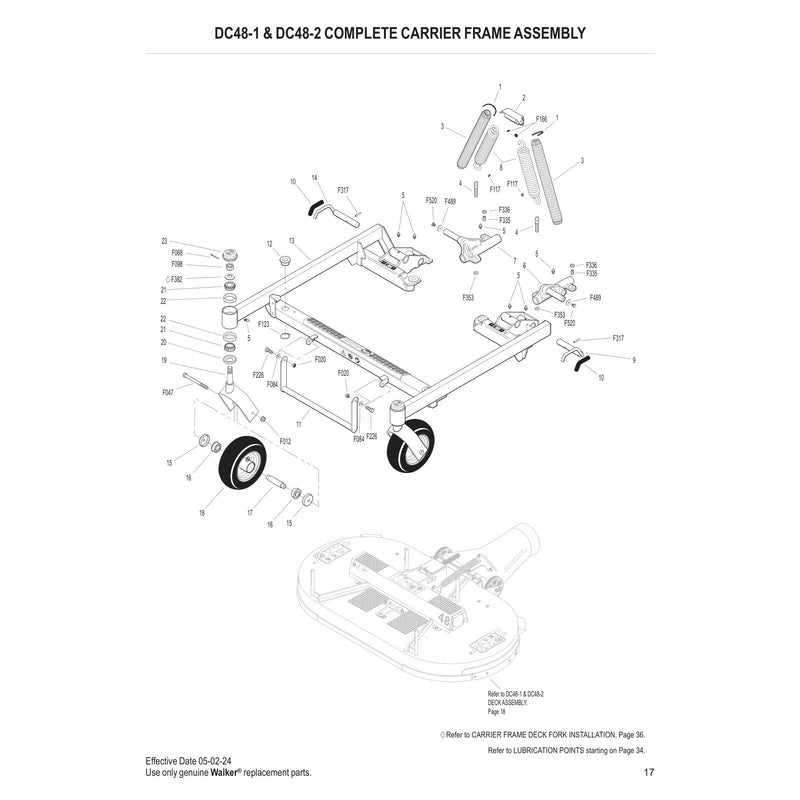 DC48 1 DC48 2 COMPLETE CARRIER FRAME ASSEMBLY