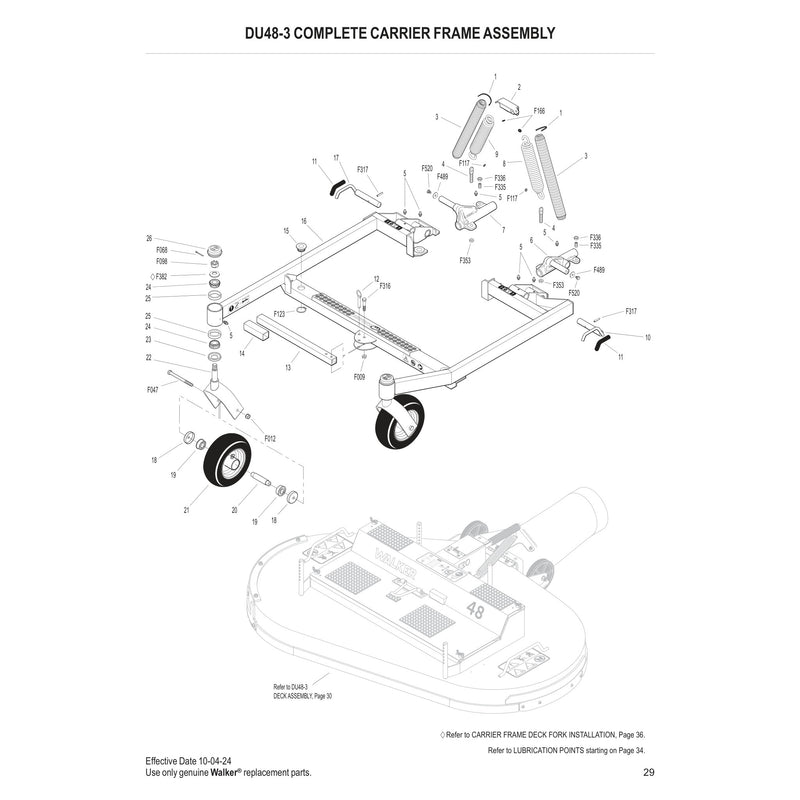 DU48 3 COMPLETE CARRIER FRAME ASSEMBLY