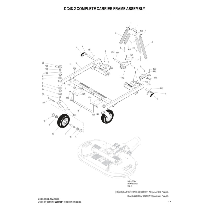 DC48 2 COMPLETE CARRIER FRAME ASSEMBLY