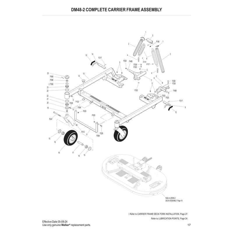 DM48 2 COMPLETE CARRIER FRAME ASSEMBLY