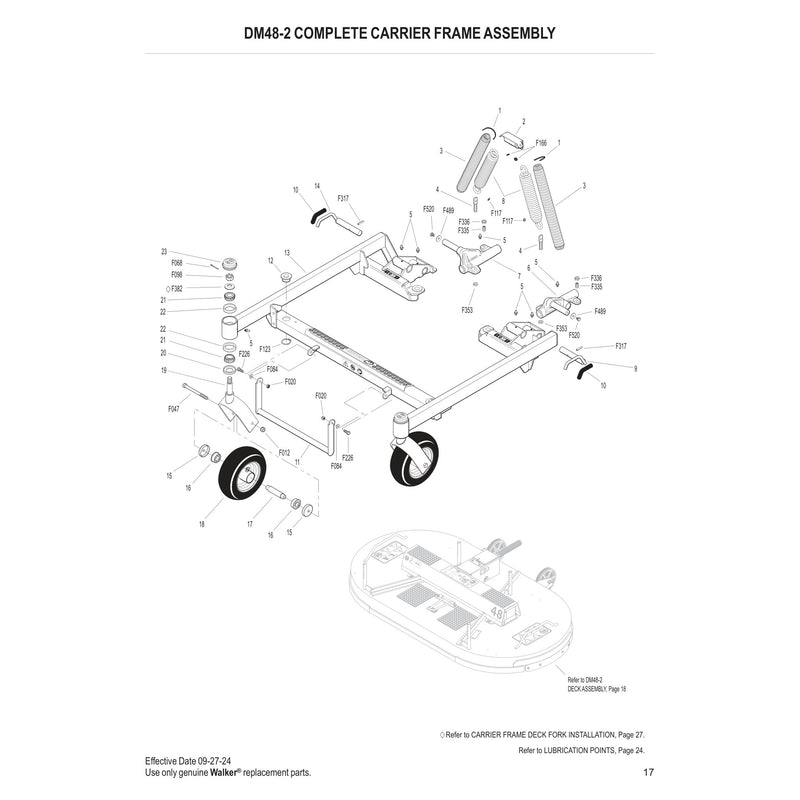 DM48 2 COMPLETE CARRIER FRAME ASSEMBLY
