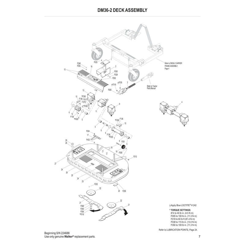DM36 2 DECK ASSEMBLY