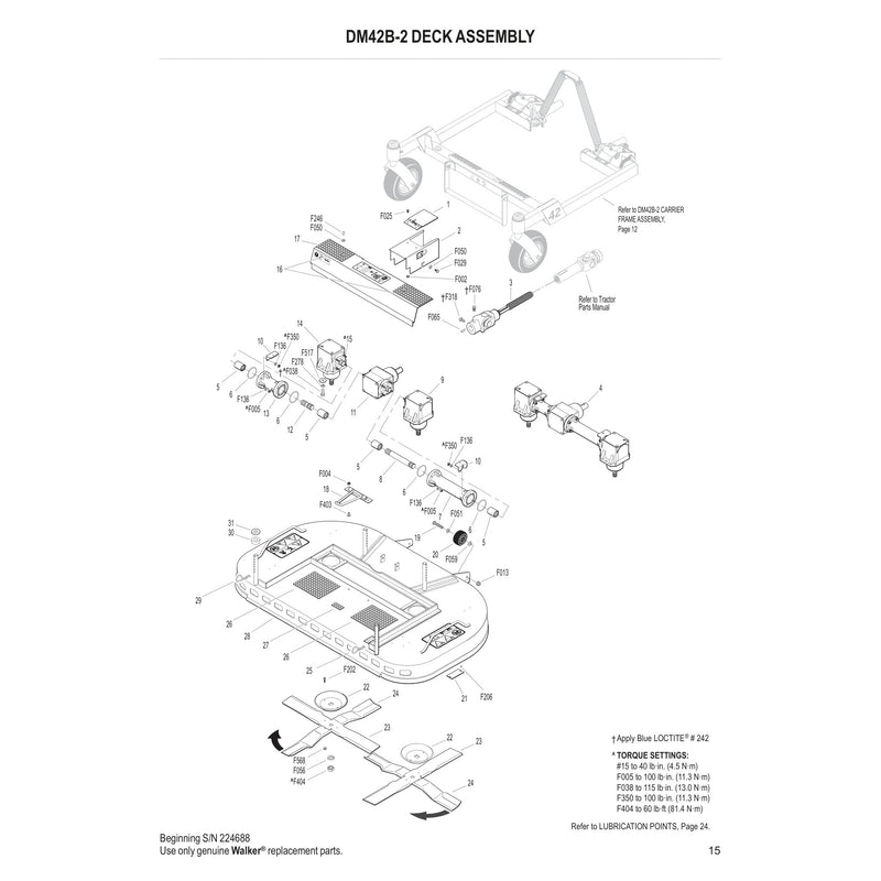 DM42B 2 DECK ASSEMBLY