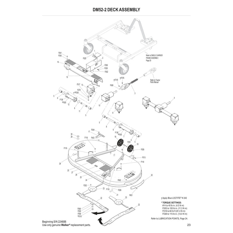 DM52 2 DECK ASSEMBLY