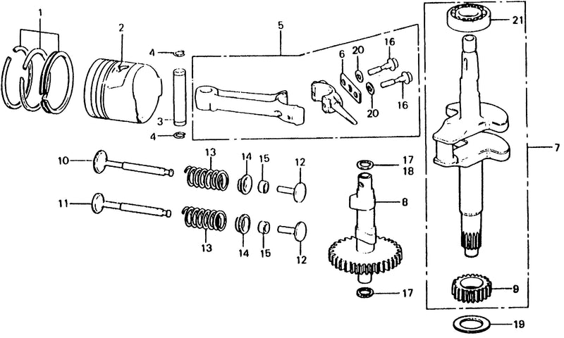 CRANKSHAFT@PISTON@RINGS