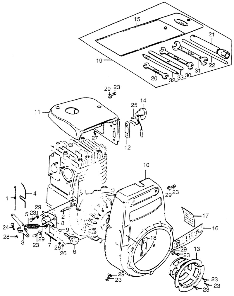 EG1500  FAN COVER@GOVERNOR@TOOLS