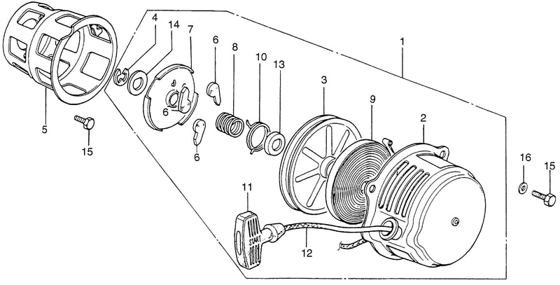 G65 K2  RECOIL STARTER