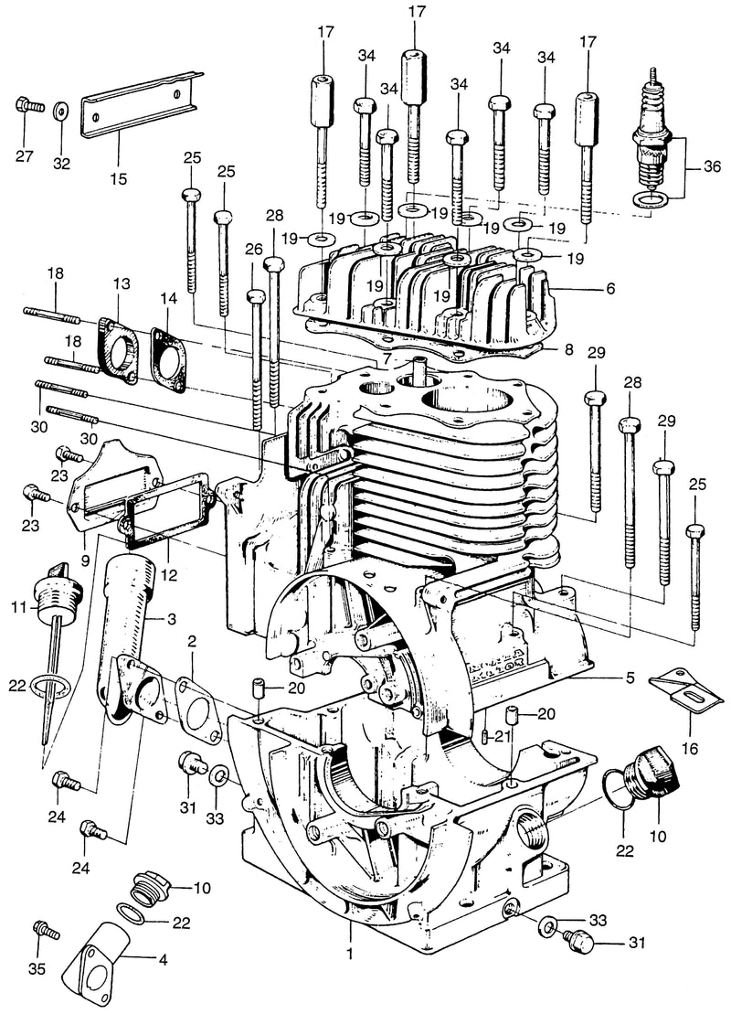 CYLINDER                 OIL PAN