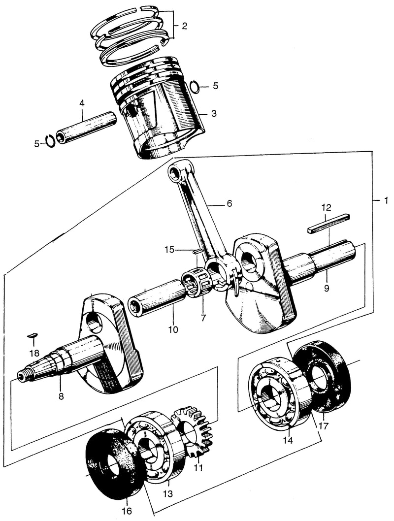 CRANKSHAFT               PISTON