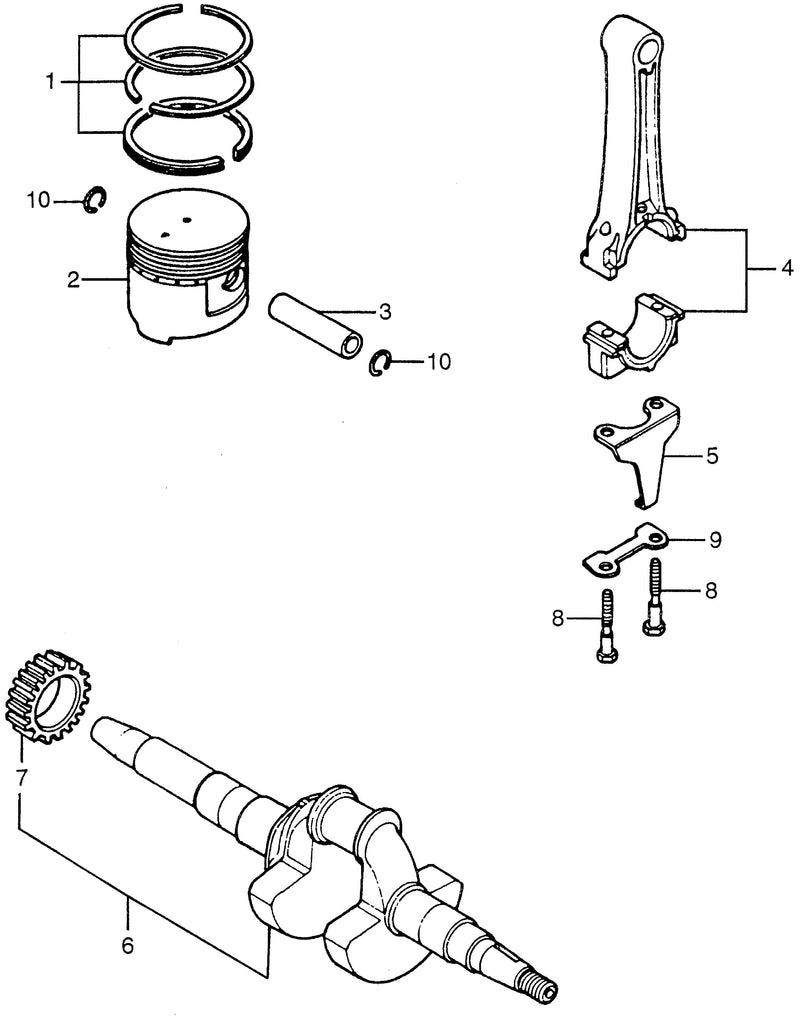 CRANKSHAFT@PISTON@RINGS