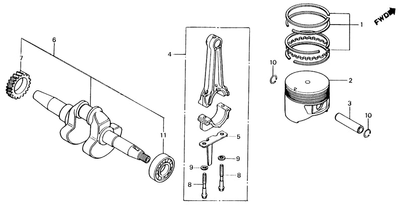CRANKSHAFT@PISTON@RINGS