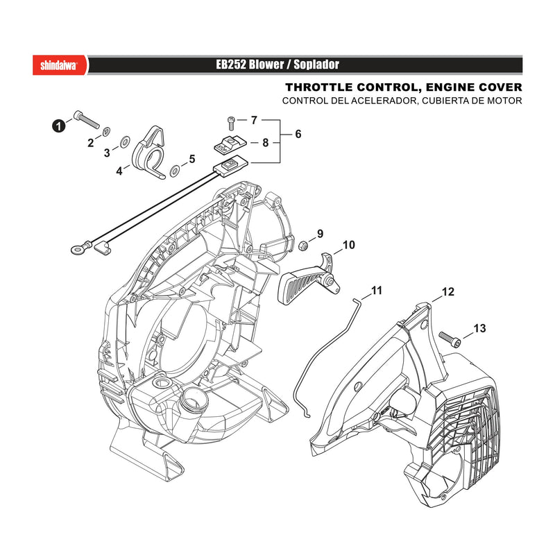 THROTTLE CONTROL ENGINE COVER