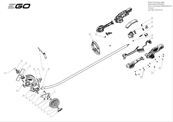 EDX2000-C PARTS DIAGRAM