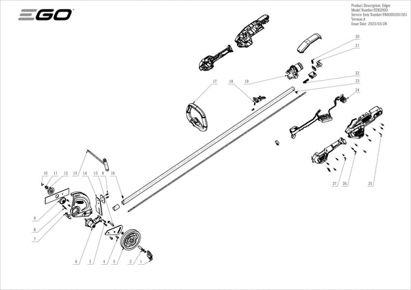 EDX2000 PARTS DIAGRAM