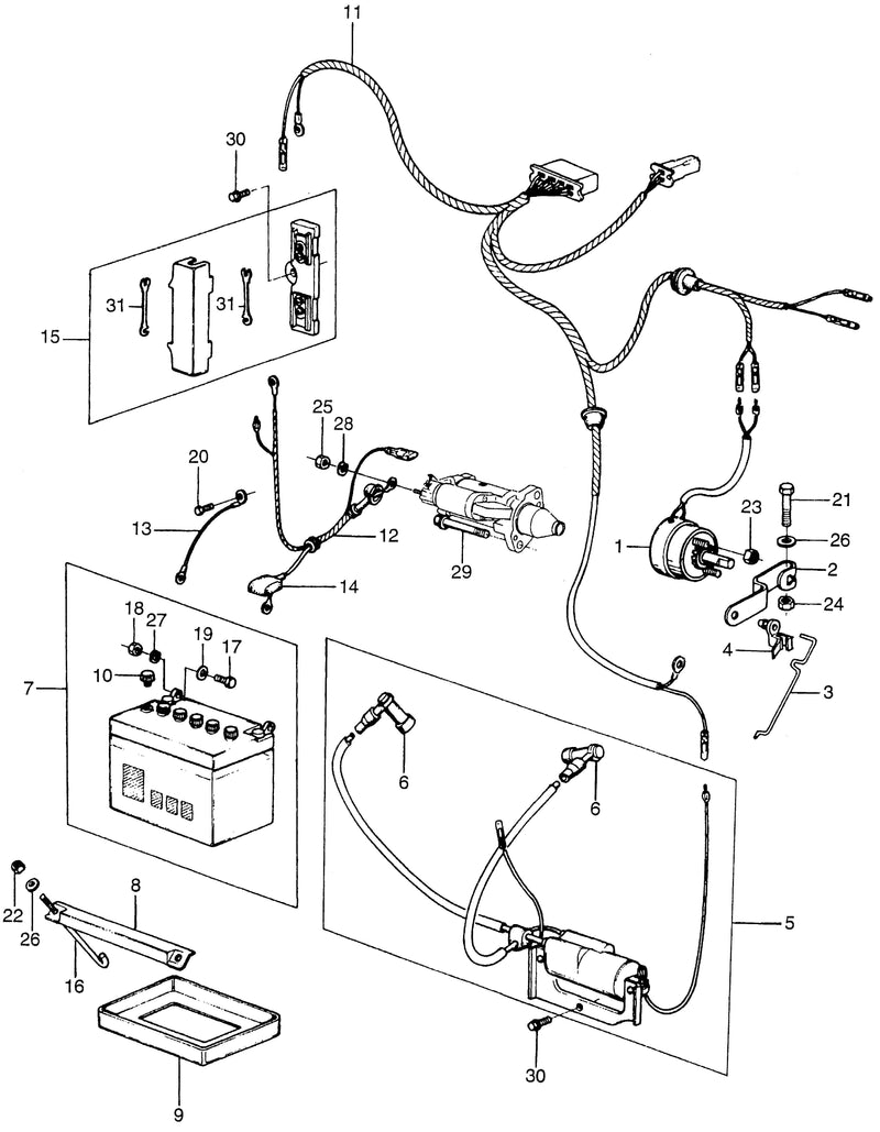 BATTERY@IGNITION COIL    @WIRE HARNESS
