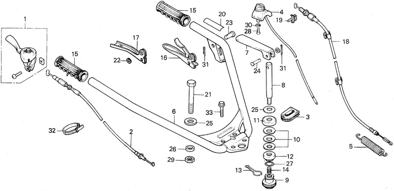 HANDLEBAR@THROTTLE CABLE @CLUTCH