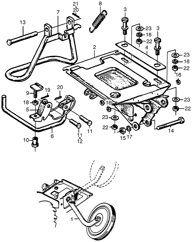 ENGINE FRAME@FRONT WHEEL