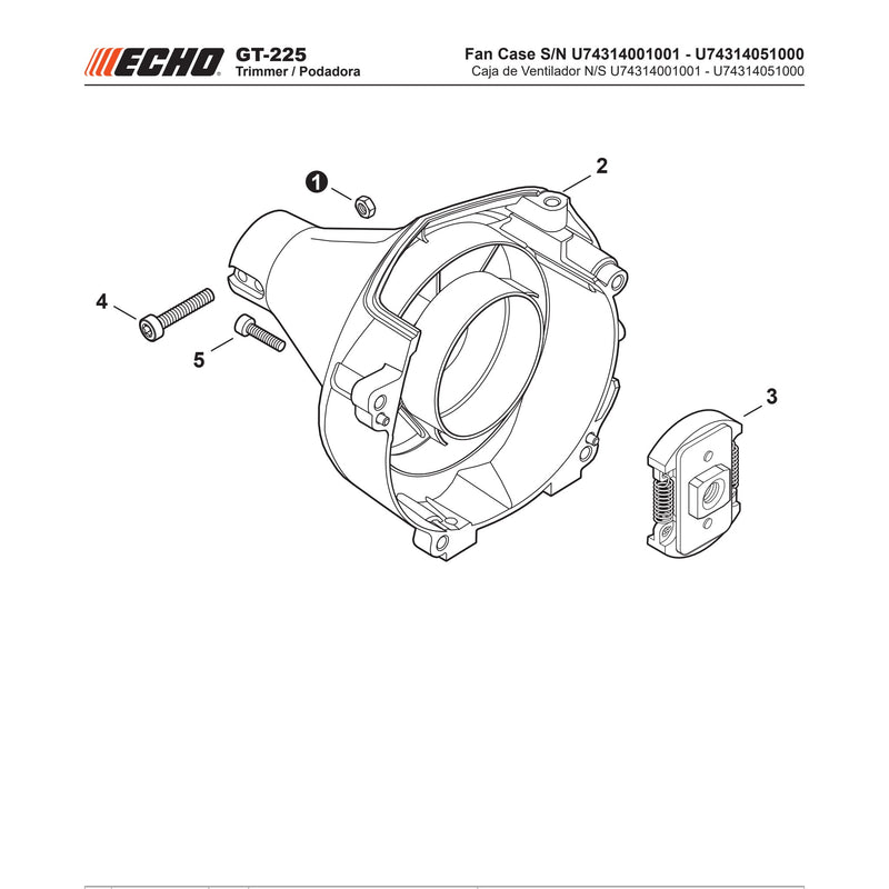 Fan Case S N U74314001001 U74314051000