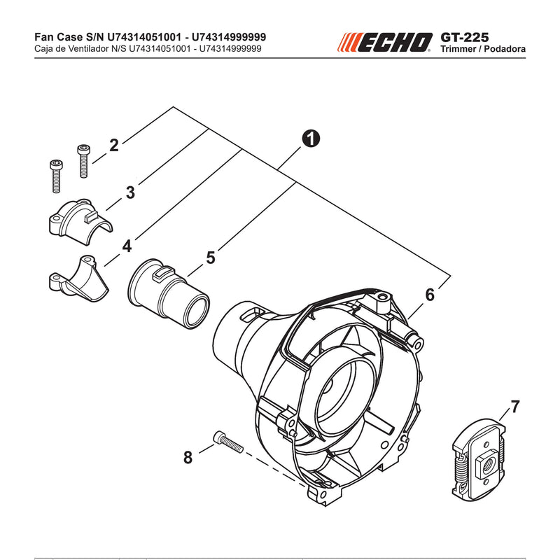 Fan Case S N U74314051001 U74314999999