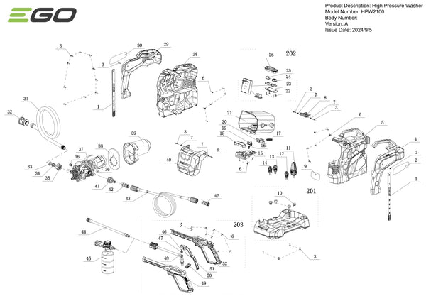 HPW2100 PARTS DIAGRAM